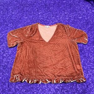 Madewell Crushed Velvet Top